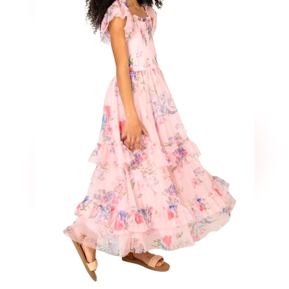 Rare Edition Floral Pink Maxi Dress